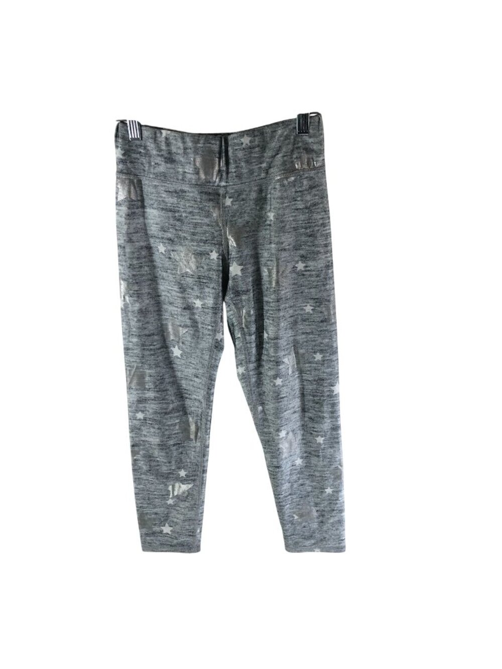 Terez Gray Star Print Cropped Leggings Small